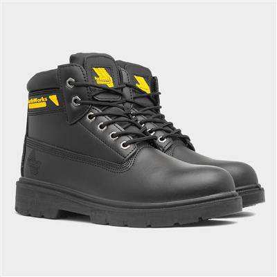 Hammer Mens Lace Up Black Safety Boot