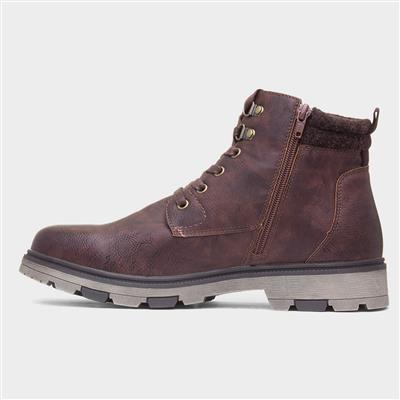Nevada Mens Brown Lace Up Boot