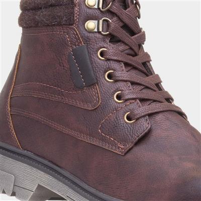 Nevada Mens Brown Lace Up Boot