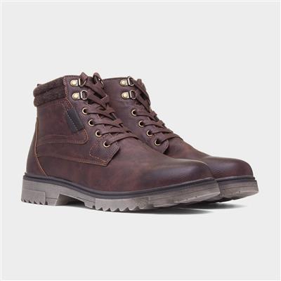 Nevada Mens Brown Lace Up Boot