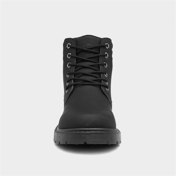 Mens Black Lace Up Ankle Boot