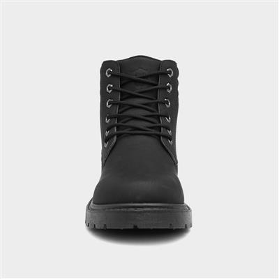 Mens Black Lace Up Ankle Boot