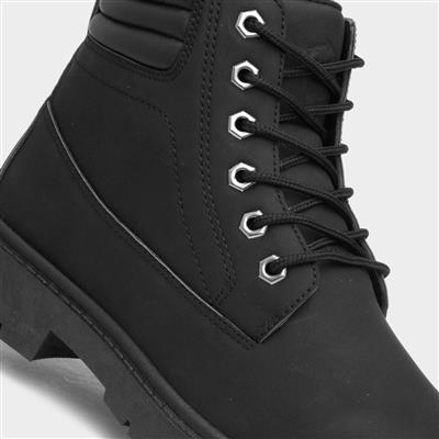 Mens Black Lace Up Ankle Boot