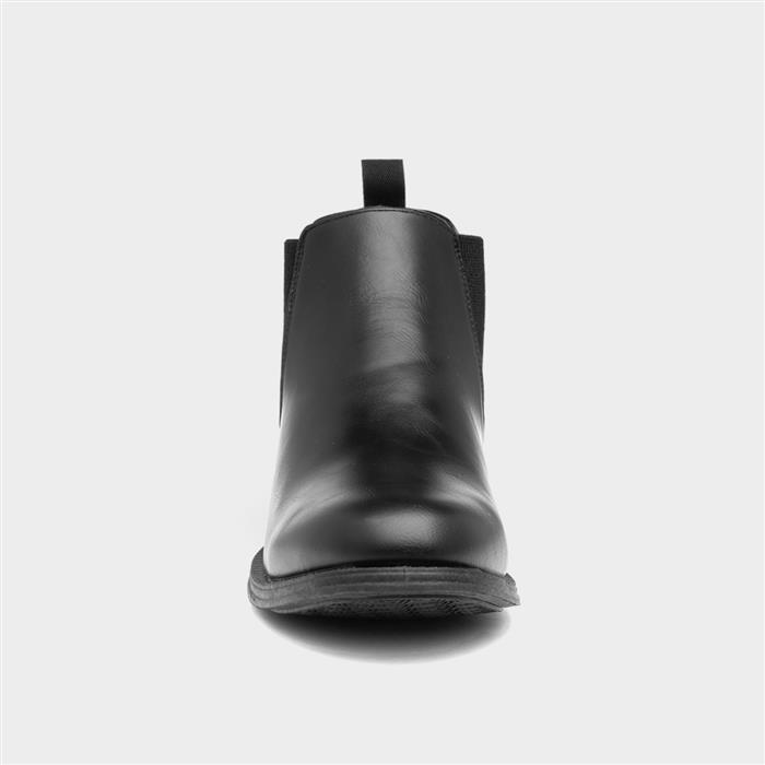 Mens Black Smart Ankle Chelsea Boot