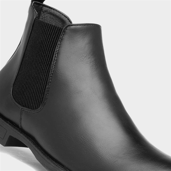 Mens Black Smart Ankle Chelsea Boot
