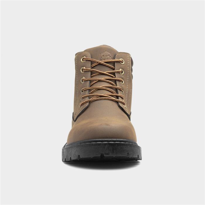 Mens Brown Lace Up Ankle Boot