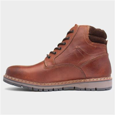 Sawston Mens Brown Leather Ankle Boot