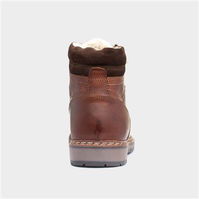 Sawston Mens Brown Leather Ankle Boot