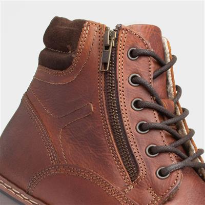 Sawston Mens Brown Leather Ankle Boot
