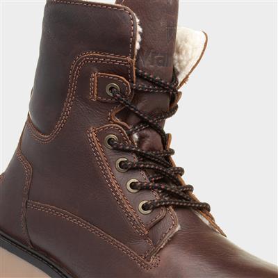 Aviator Mens Brown Lace Up Ankle Boot