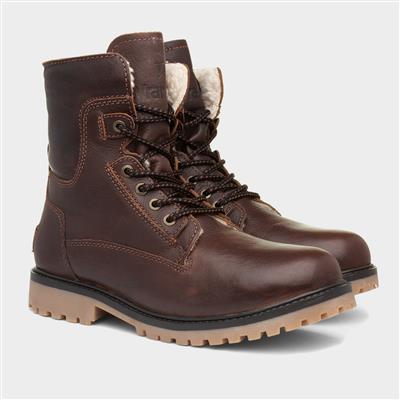 Aviator Mens Brown Lace Up Ankle Boot