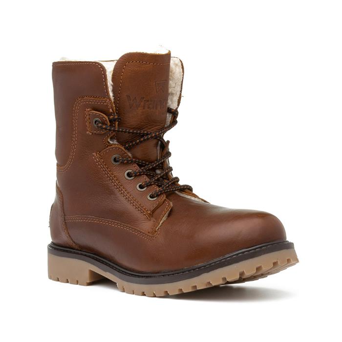 Image of Wrangler Aviator Mens Brown Lace Up Ankle Boot