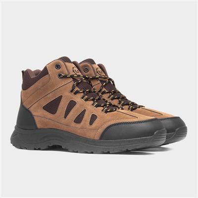 Mens Brown Walking Hiker Boot