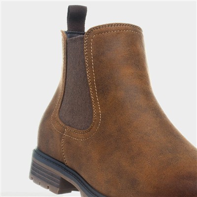 Mens Tan Chelsea Ankle Boot