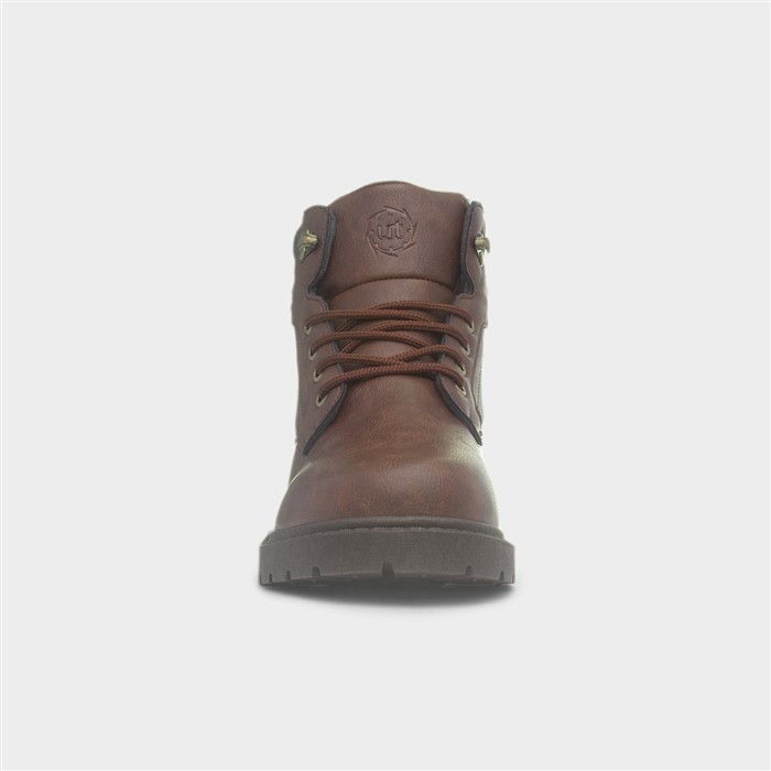Noel Mens Brown Lace Up Ankle Boot