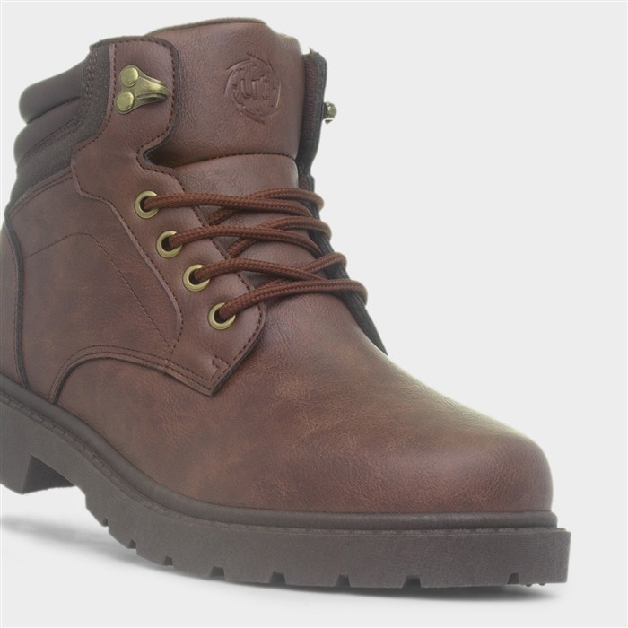 Noel Mens Brown Lace Up Ankle Boot