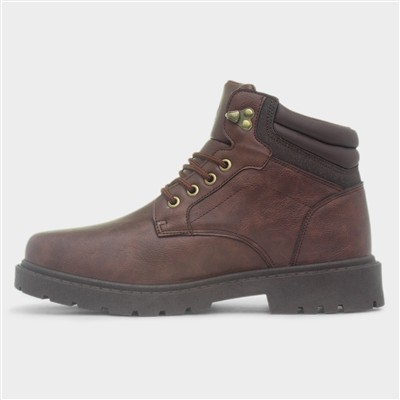 Noel Mens Brown Lace Up Ankle Boot