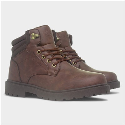 Noel Mens Brown Lace Up Ankle Boot