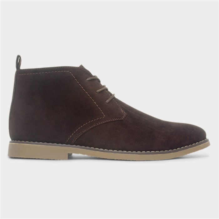 Mens Brown Lace Up Desert Boot