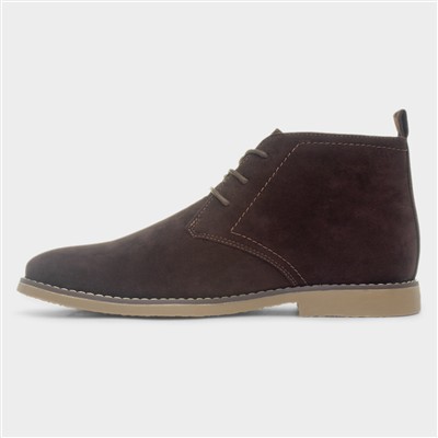 Mens Brown Lace Up Desert Boot