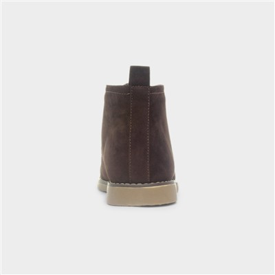 Mens Brown Lace Up Desert Boot