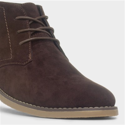 Mens Brown Lace Up Desert Boot