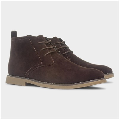 Mens Brown Lace Up Desert Boot