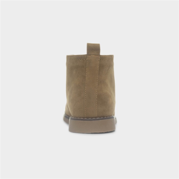Mens Taupe Lace Up Desert Boot
