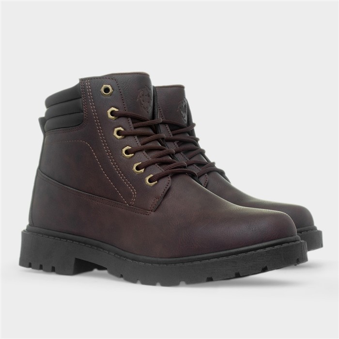 Bill Mens Brown Lace Up Boot