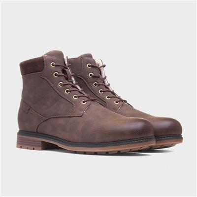 Mens Brown Zip Up Boot
