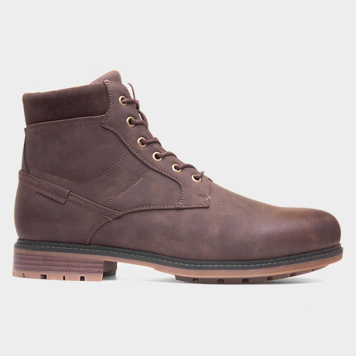 Mens Brown Zip Up Boot