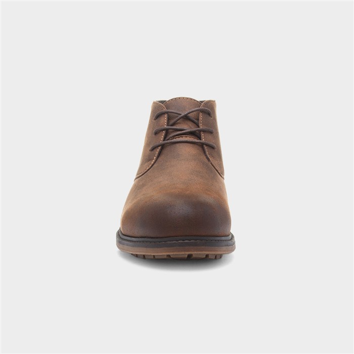 Mens Brown Ankle Lace Up Chukka Boot