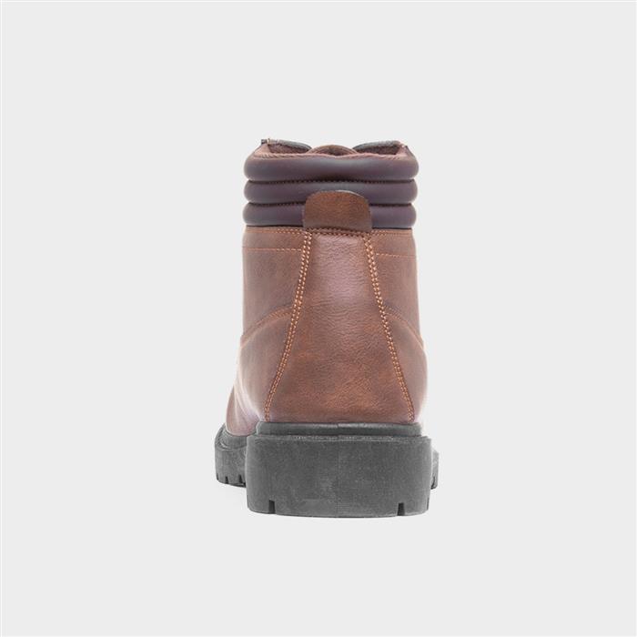 Mens Tan Lace Up Boot
