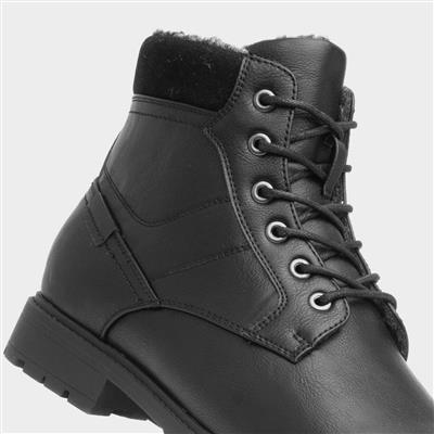 Mens Black Lace Up Boot