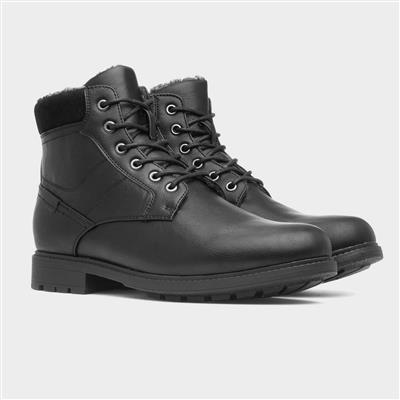 Mens Black Lace Up Boot