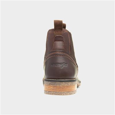 Hill Mens Brown Leather Chelsea Boot