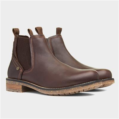 Hill Mens Brown Leather Chelsea Boot