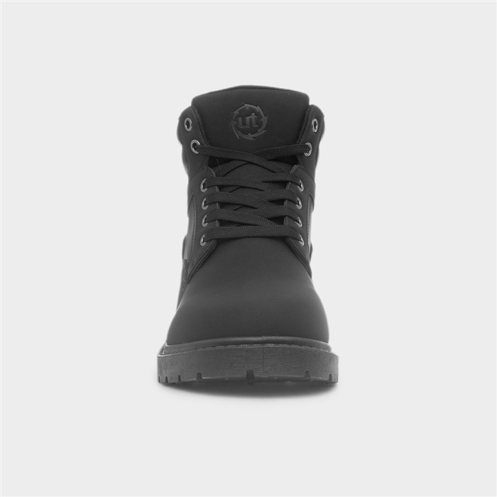 Mens Black Lace Up Ankle Boots