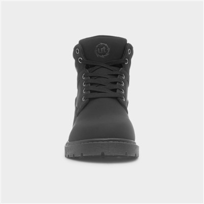Mens Black Lace Up Ankle Boots