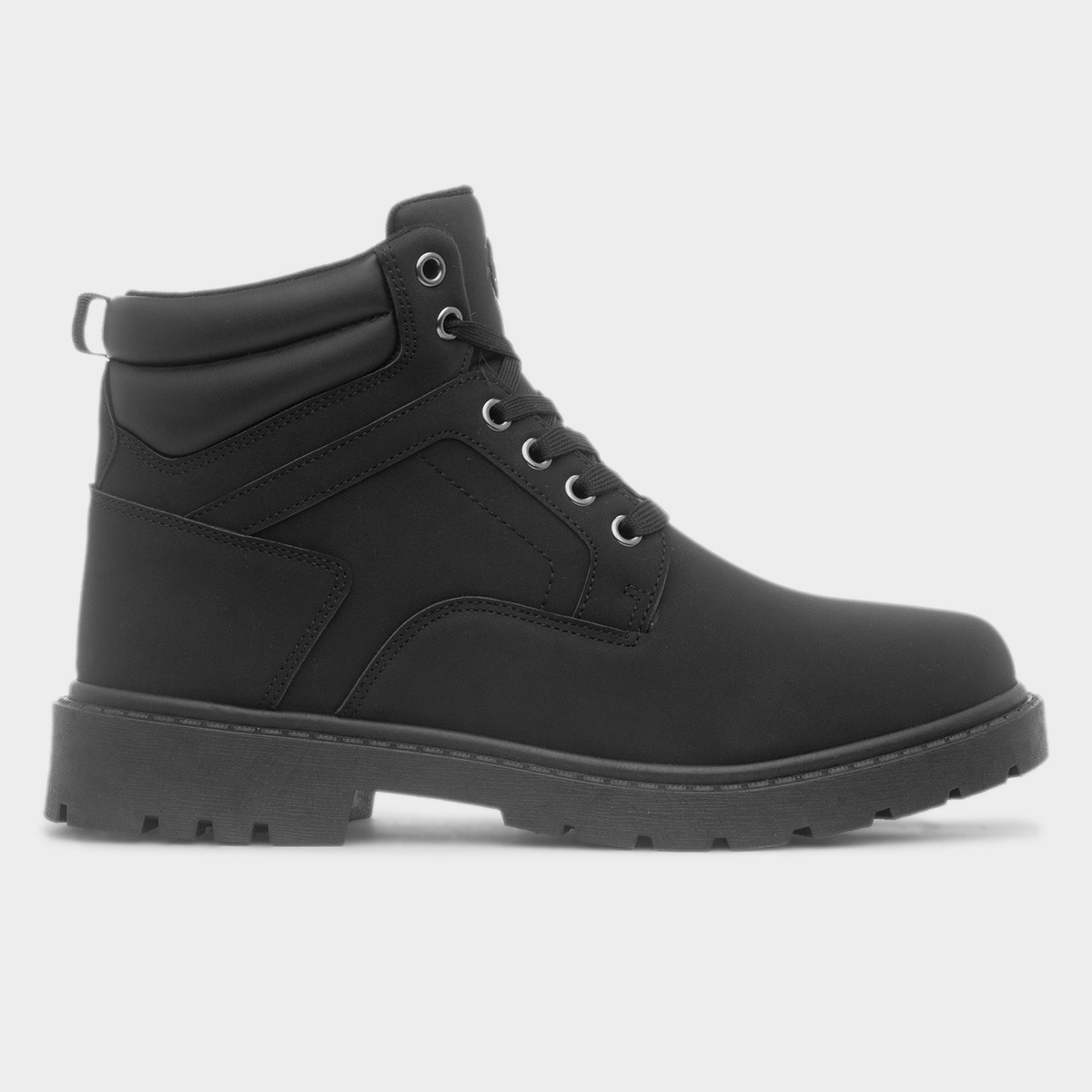 Mens Black Lace Up Ankle Boots