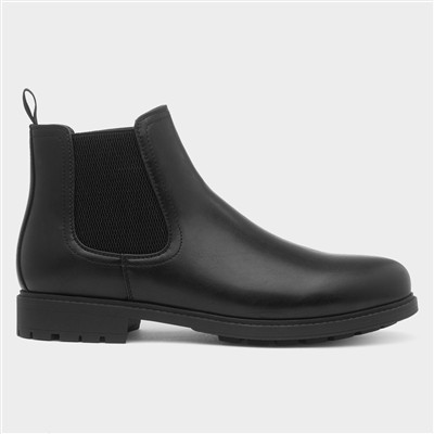 Mens Black Chelsea Pull On Boot