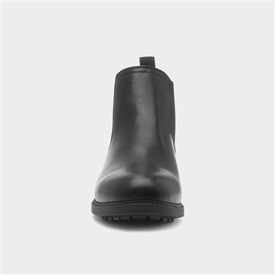 Mens Black Chelsea Pull On Boot