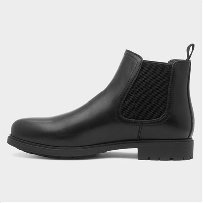 Mens Black Chelsea Pull On Boot