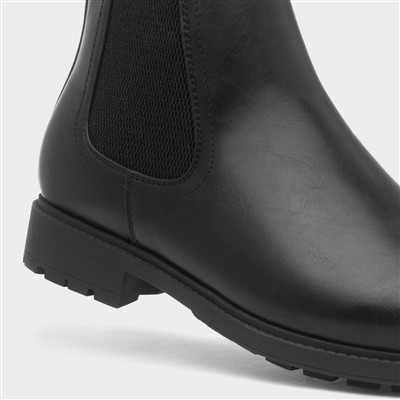 Mens Black Chelsea Pull On Boot