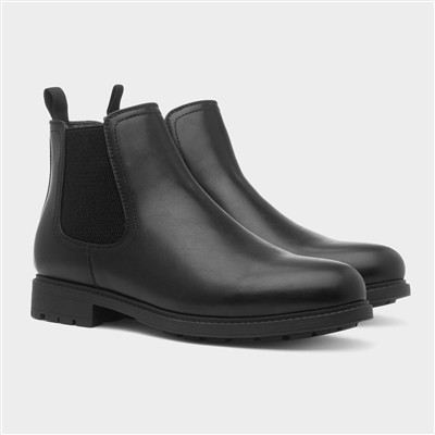 Mens Black Chelsea Pull On Boot