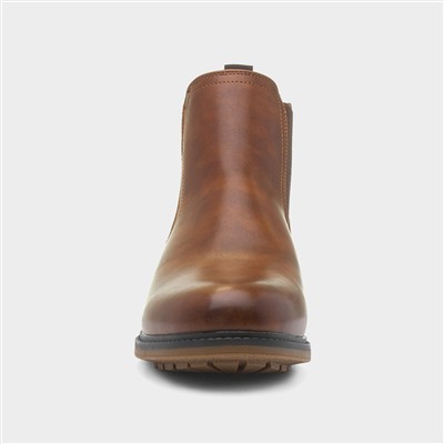 Mens Tan Chelsea Pull On Boot