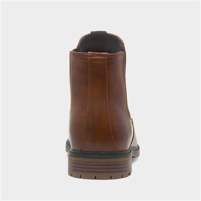 Mens Tan Chelsea Pull On Boot