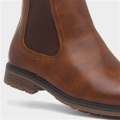 Mens Tan Chelsea Pull On Boot