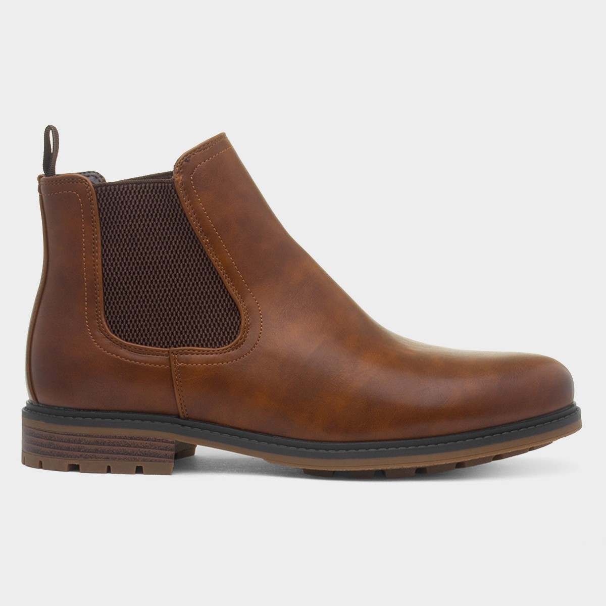 Mens Tan Chelsea Pull On Boot