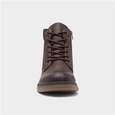 Mens Brown Lace Up Boot